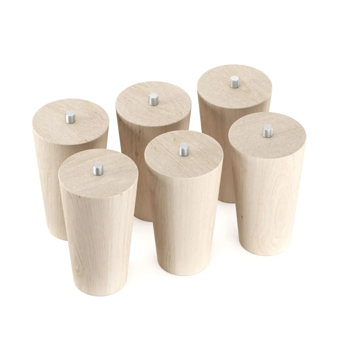 Möbelfüsse Holz 10 cm 6er Set