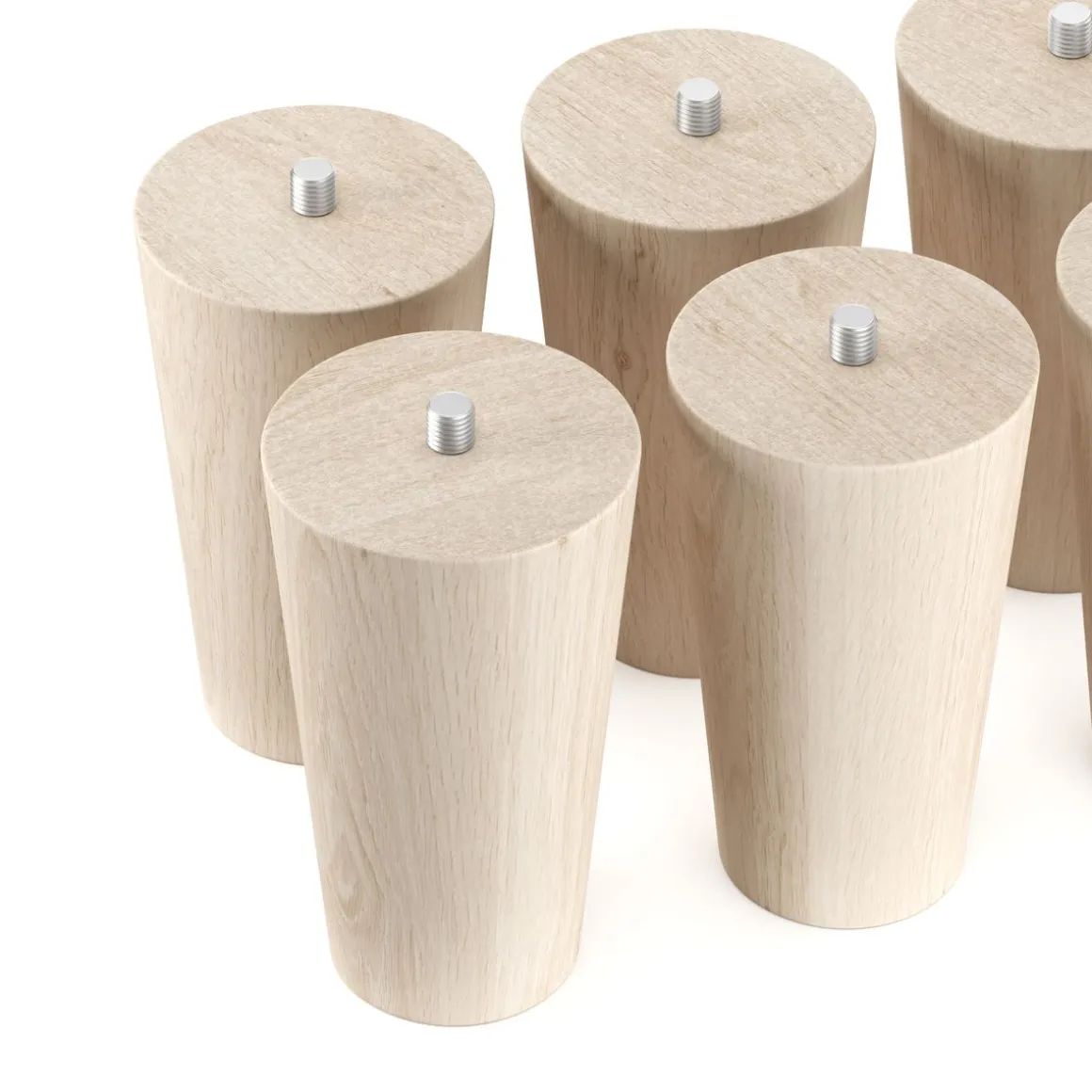 Möbelfüsse Holz 10 cm 6er Set