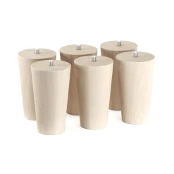 Möbelfüsse Holz 10 cm 6er Set