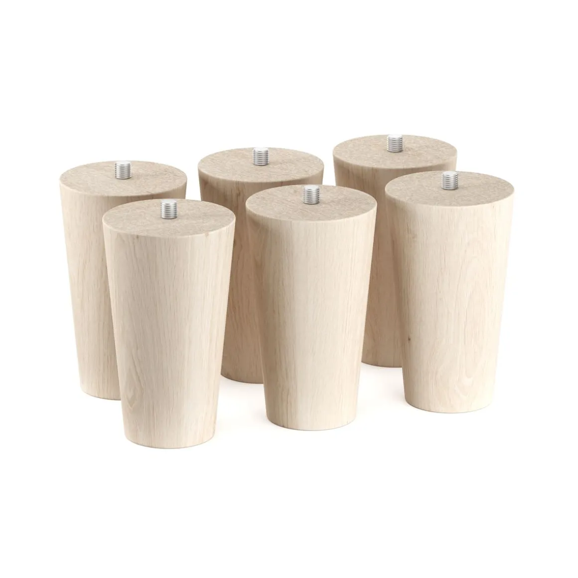 Möbelfüsse Holz 10 cm 6er Set