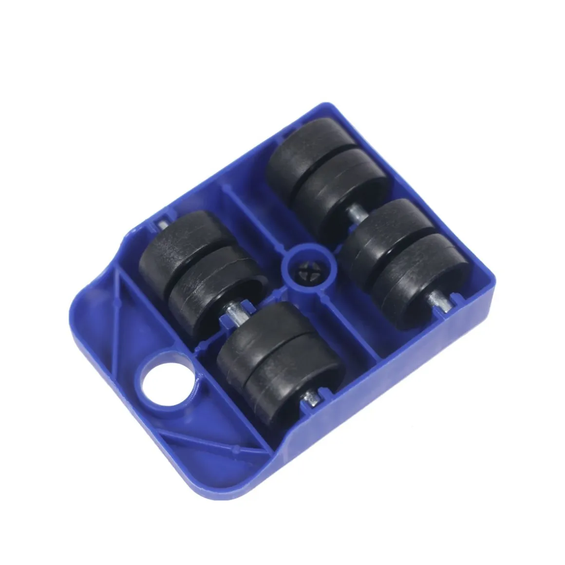 Möbelrollen viereckig 5er Set blau