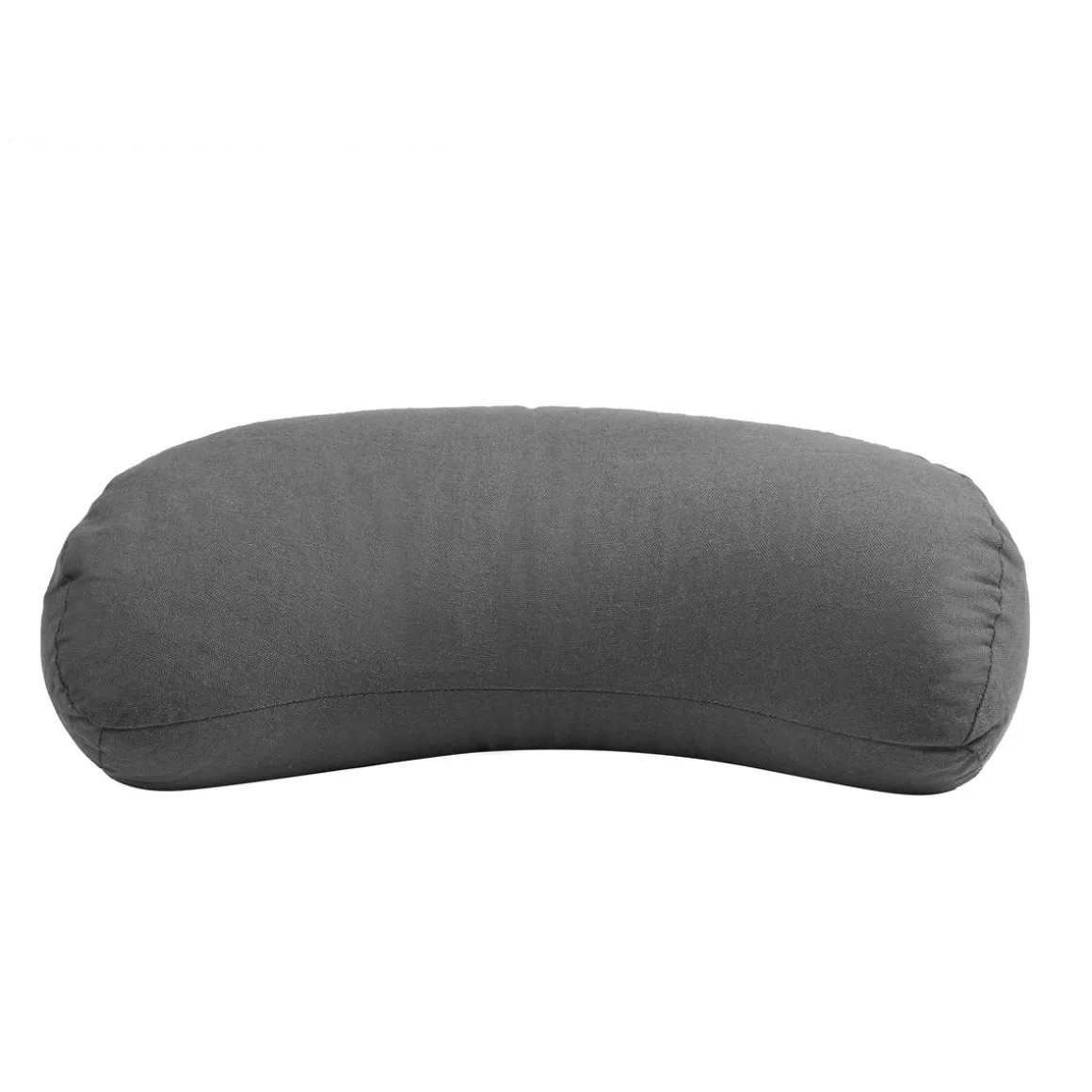 Meditationskissen Halbmond 42 x 20 x 12 cm grau