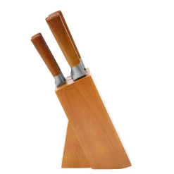 Messerblock Set Holz 6-teilig natur