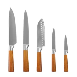 Messerblock Set Holz 6-teilig natur