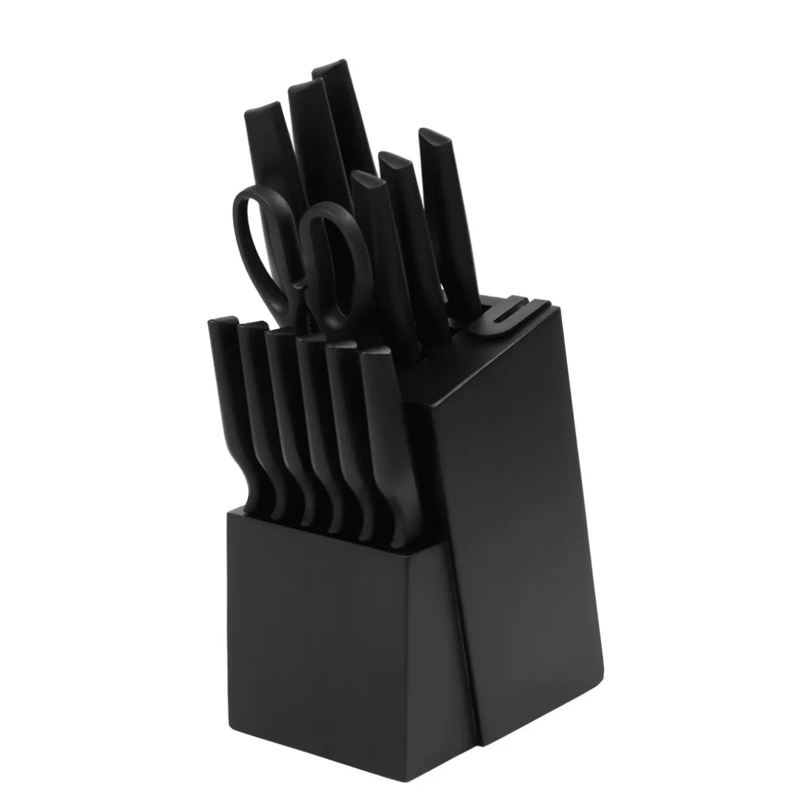Messerblock Set Holz 14-teilig schwarz