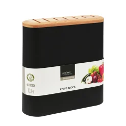 Messerblock 23 x 8 x 24 cm schwarz/natur