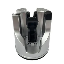 Messerschärfer mit PowerGrip-Saugnapf silber/schwarz