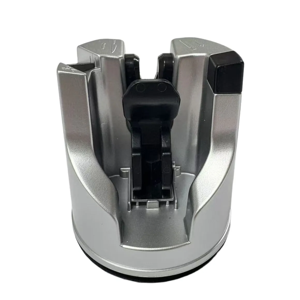 Messerschärfer mit PowerGrip-Saugnapf silber/schwarz