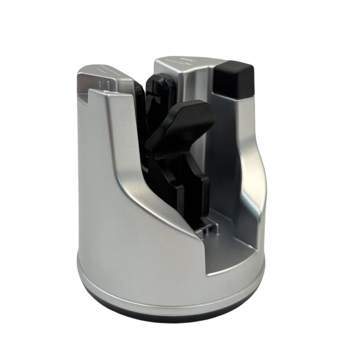 Messerschärfer mit PowerGrip-Saugnapf silber/schwarz
