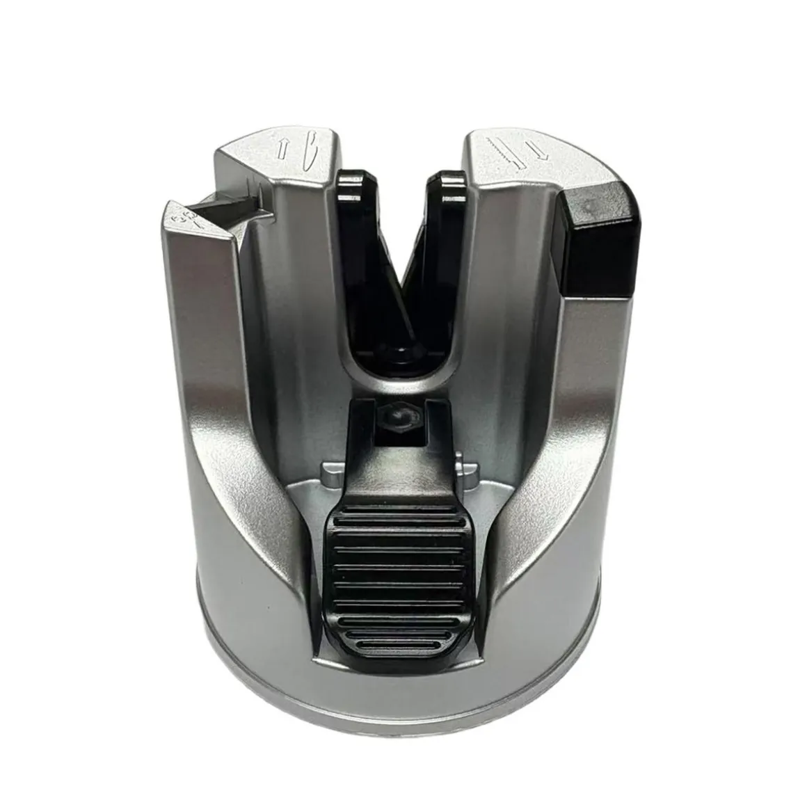 Messerschärfer mit PowerGrip-Saugnapf silber/schwarz