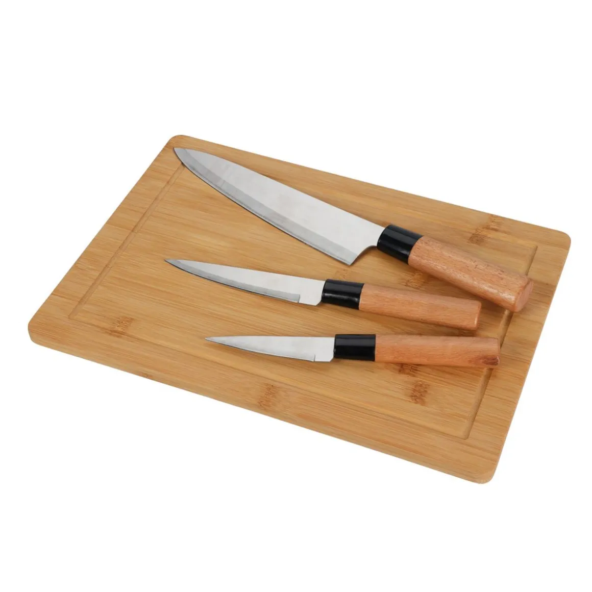 Messer Set mit Schneidebrett 4-teilig