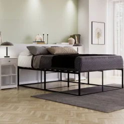 Metallbett ANKARA 140 x 200 x 45 cm schwarz