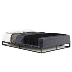 Metallbett ANKARA 140 x 200 x 15 cm schwarz