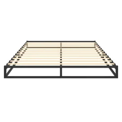 Metallbett ANKARA 140 x 200 x 15 cm schwarz