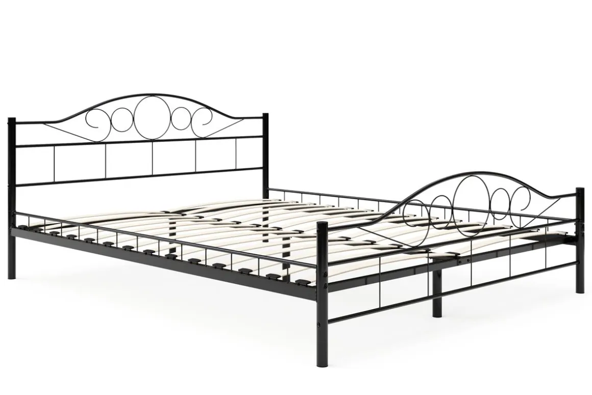 Metallbett AURELIE 180 x 200 cm schwarz