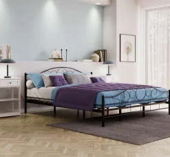 Metallbett AURELIE 180 x 200 cm schwarz