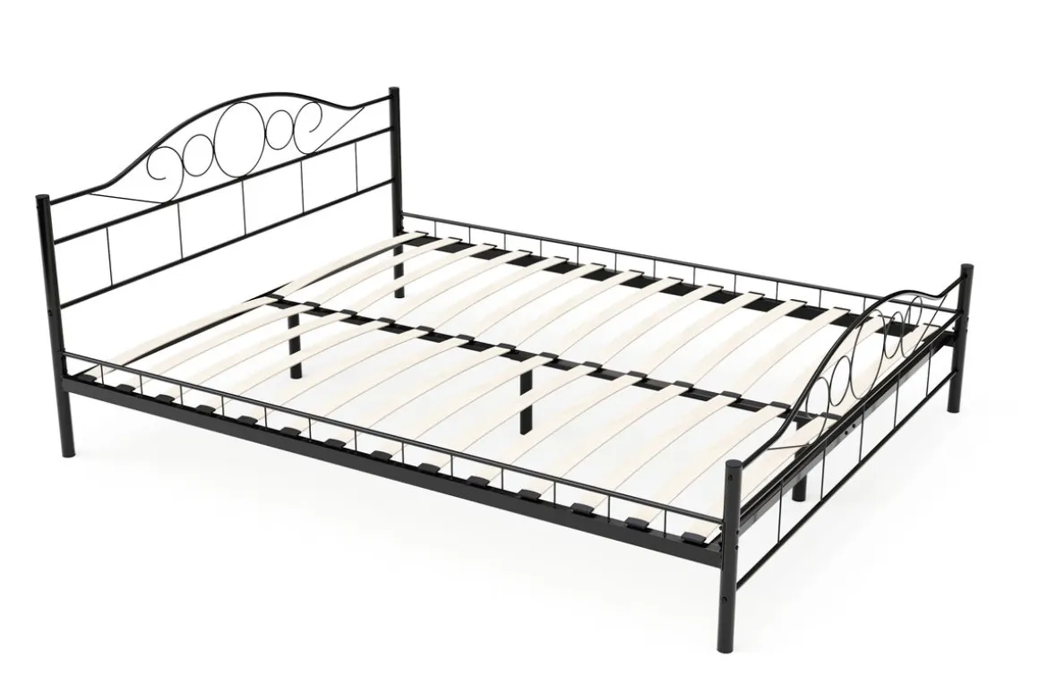 Metallbett AURELIE 180 x 200 cm schwarz