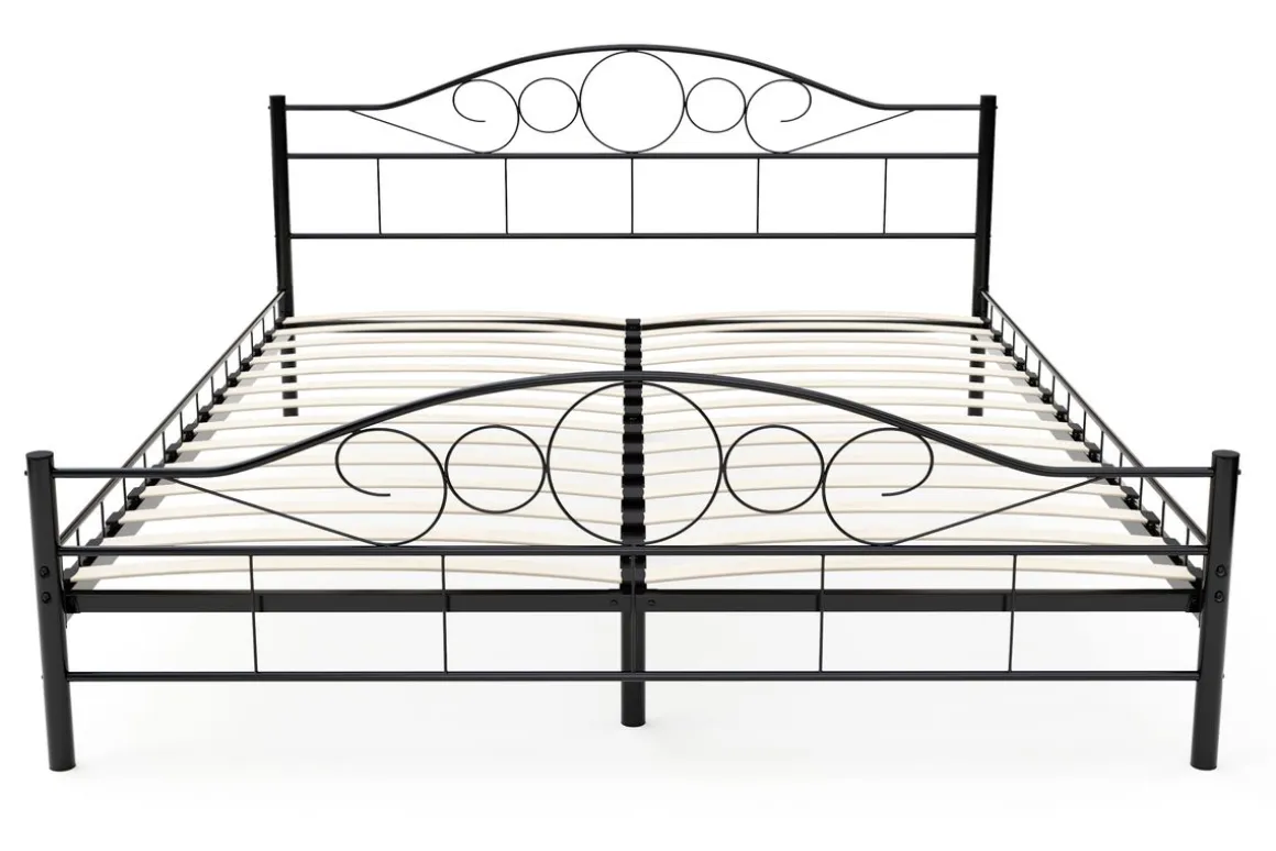 Metallbett AURELIE 180 x 200 cm schwarz