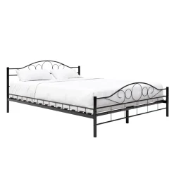 Metallbett AURELIE 180 x 200 cm schwarz