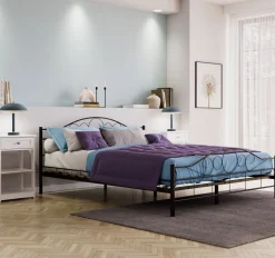 Metallbett AURELIE 160 x 200 cm schwarz
