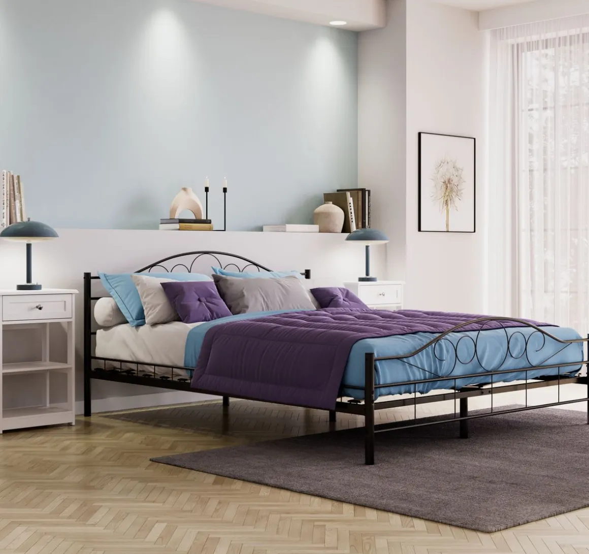 Metallbett AURELIE 160 x 200 cm schwarz