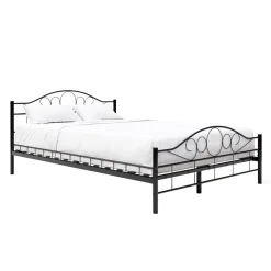 Metallbett AURELIE 140 x 200 cm schwarz