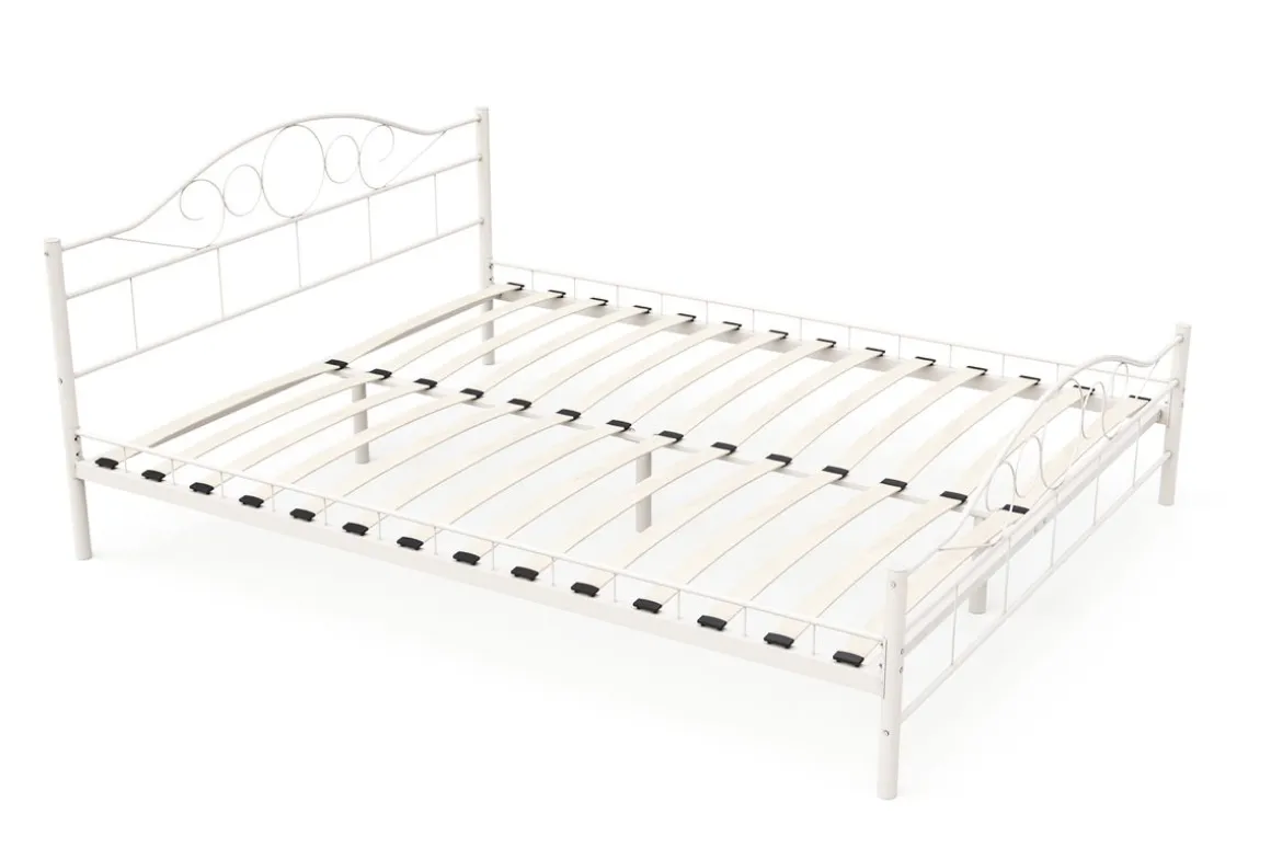 Metallbett AURELIE 160 x 200 cm weiss