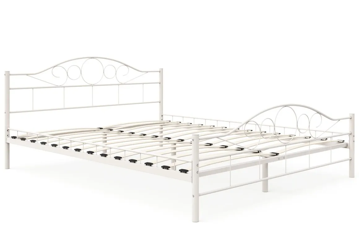 Metallbett AURELIE 160 x 200 cm weiss