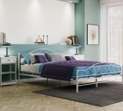 Metallbett AURELIE 160 x 200 cm weiss