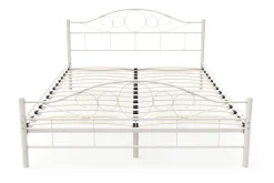 Metallbett AURELIE 140 x 200 cm weiss