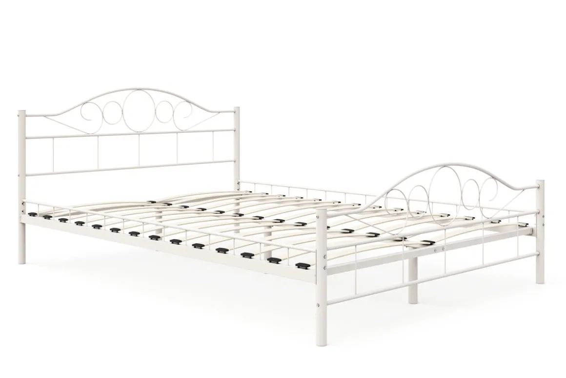 Metallbett AURELIE 140 x 200 cm weiss
