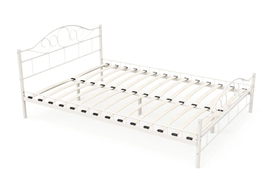 Metallbett AURELIE 140 x 200 cm weiss