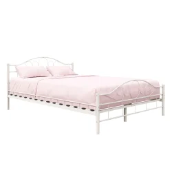 Metallbett AURELIE 140 x 200 cm weiss