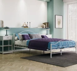 Metallbett AURELIE 140 x 200 cm weiss