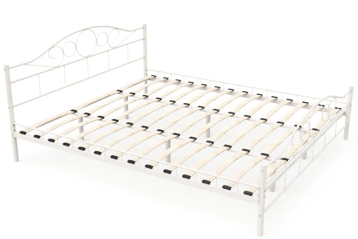 Metallbett AURELIE 180 x 200 cm weiss