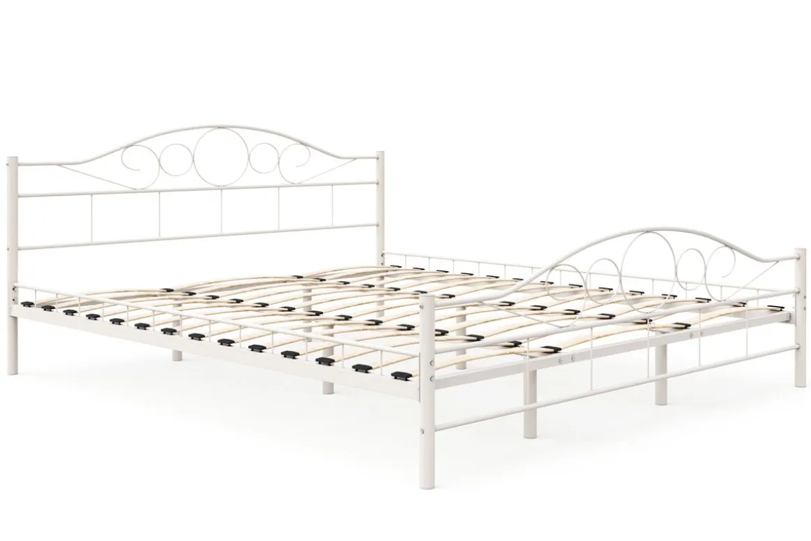 Metallbett AURELIE 180 x 200 cm weiss