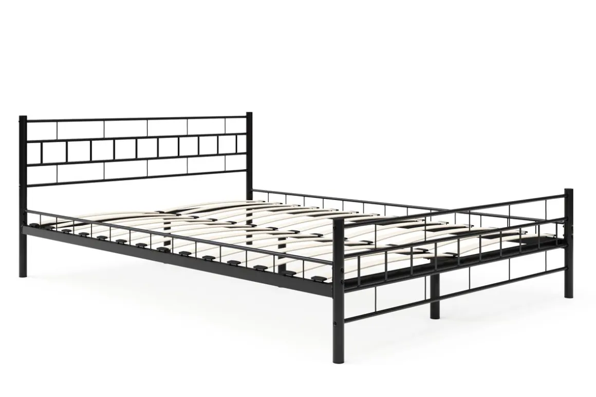 Metallbett CIEL 140 x 200 cm schwarz