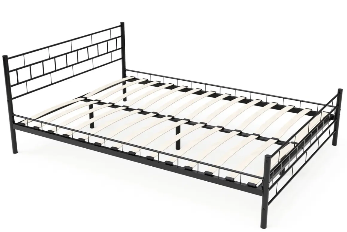 Metallbett CIEL 140 x 200 cm schwarz