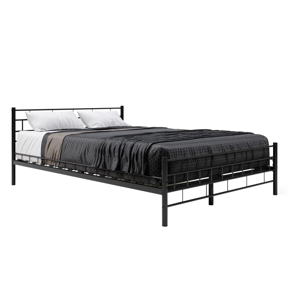 Metallbett CIEL 140 x 200 cm schwarz