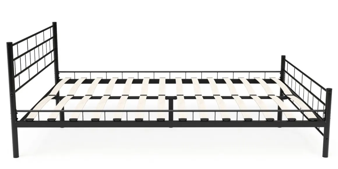 Metallbett CIEL 140 x 200 cm schwarz