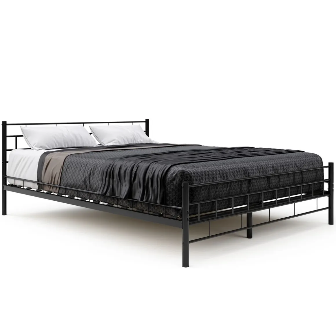 Metallbett CIEL 160 x 200 cm schwarz