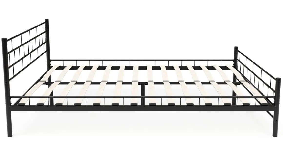Metallbett CIEL 160 x 200 cm schwarz