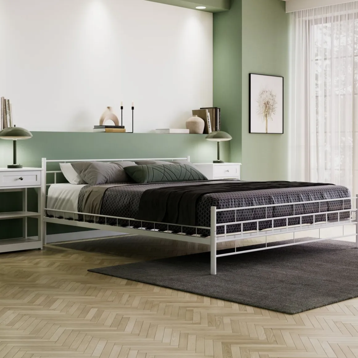 Metallbett CIEL 180 x 200 cm weiss