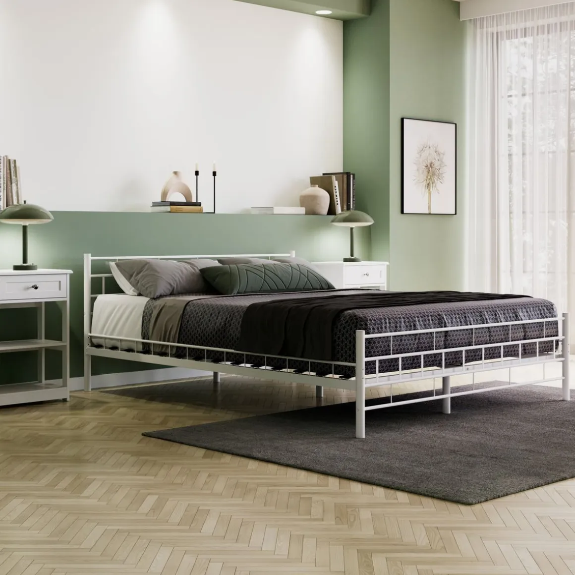 Metallbett CIEL 160 x 200 cm weiss