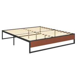 Metallbett HELENA 180 x 200 cm schwarz/natur