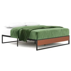 Metallbett HELENA 180 x 200 cm schwarz/natur
