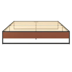 Metallbett HELENA 180 x 200 cm schwarz/natur