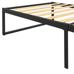 Metallbett HELENA 90 x 200 cm schwarz/natur