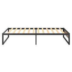 Metallbett HELENA 90 x 200 cm schwarz/natur