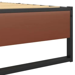 Metallbett HELENA 140 x 200 cm schwarz/natur